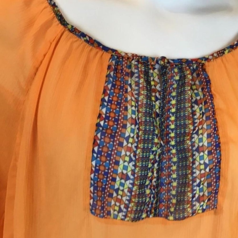 Umgee Boho Orange Top Medium - Picture 4 of 9